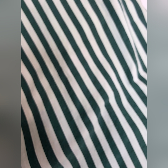 Brunette The Label Oversized Green Striped Button Down Cotton Shirt S/M P Great - Picture 7 of 11